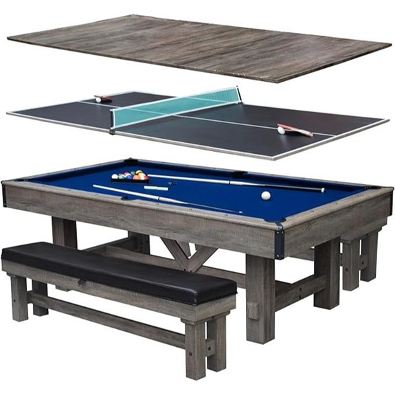 Hathaway Logan 7-ft Pool Table Set with Benches