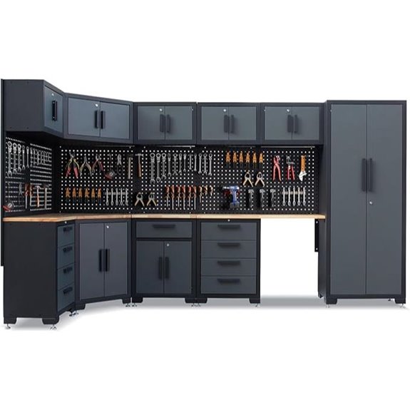 15-Piece Heavy Duty Garage Storage & Workbench Set