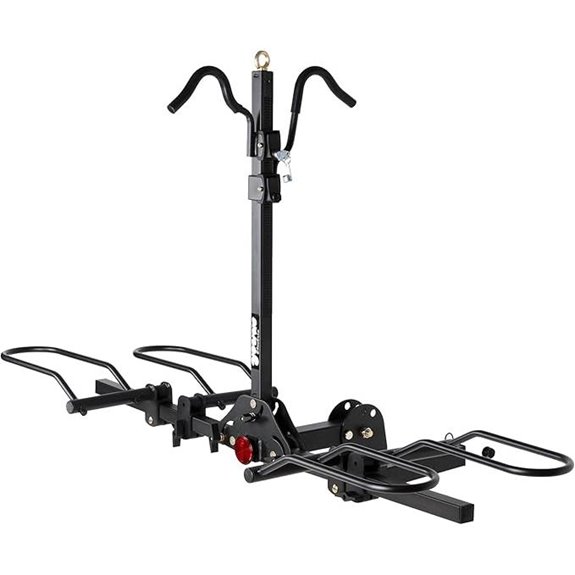 Young 200 lbs. Hitch-Mounted 2-Bike Rack with Lock