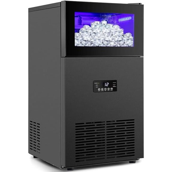 Upgraded Commercial Ice Maker 130LBS/24H with Storage