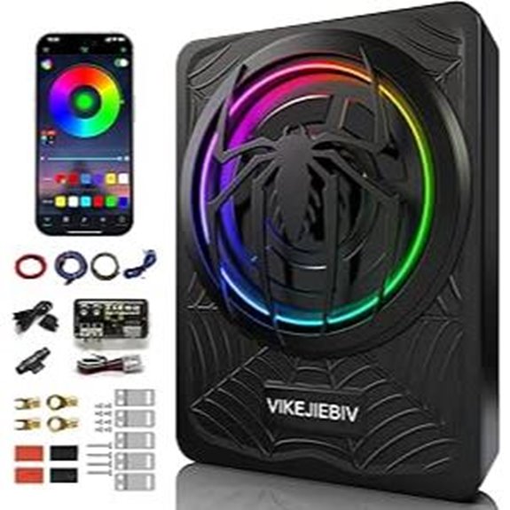 1200W RGB Underseat Car Subwoofer and Amp Kit