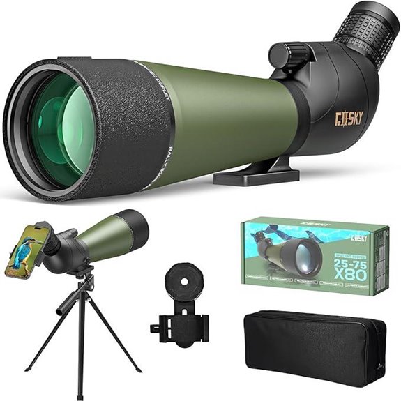 Gosky 25-75x80 Spotting Scope with Tripod