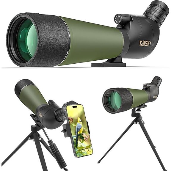 Gosky DiamondEdge 20-60x80 Spotting Scope with Tripod