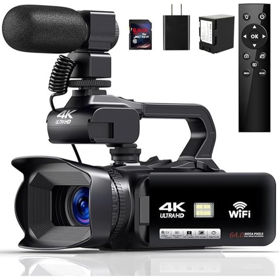 4K HD Vlogging Camera with WiFi Stabilizer & Mic