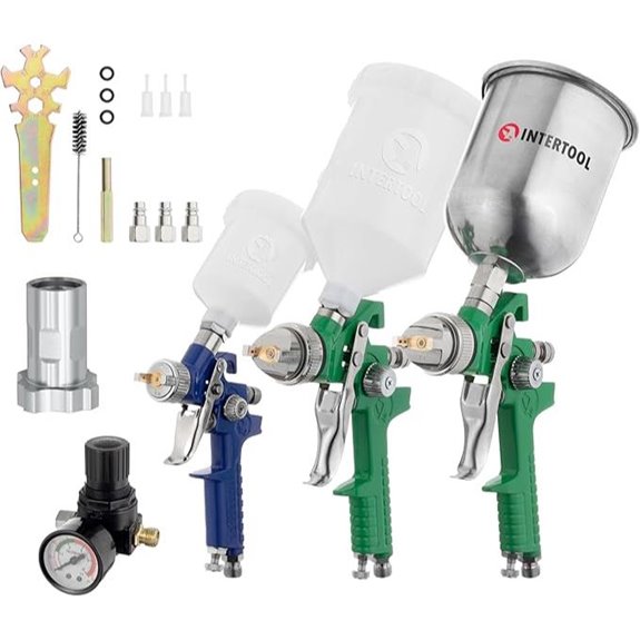 INTERTOOL HVLP Spray Gun Set with Accessories
