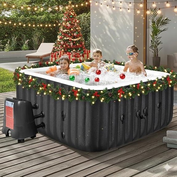 inflatable hot tub capacity
