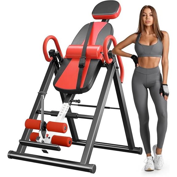inversion table with accessories