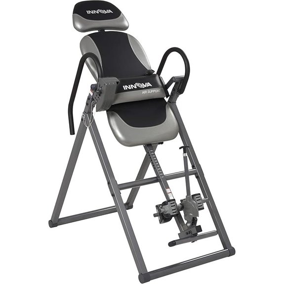 inversion table with lumbar support