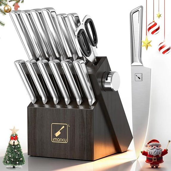 imarku 14-Pc Japanese Stainless Steel Kitchen Knife Set