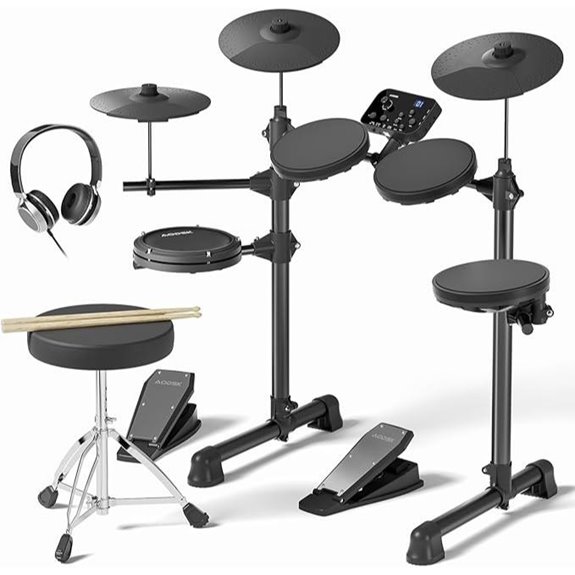 AODSK Electric Drum Set for Kids with Accessories