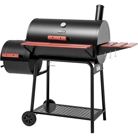 large 30 inch charcoal smoker