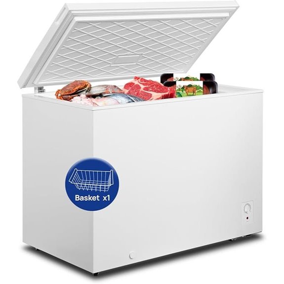 large adjustable chest freezer