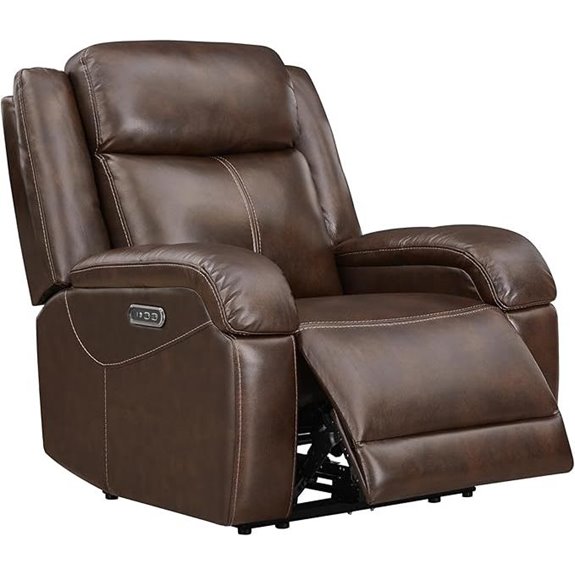 leather recliner with charging