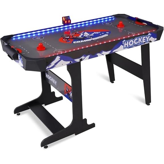 57 LED Air Hockey Table with Electronic Scoring