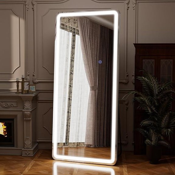 led floor mirror with lights