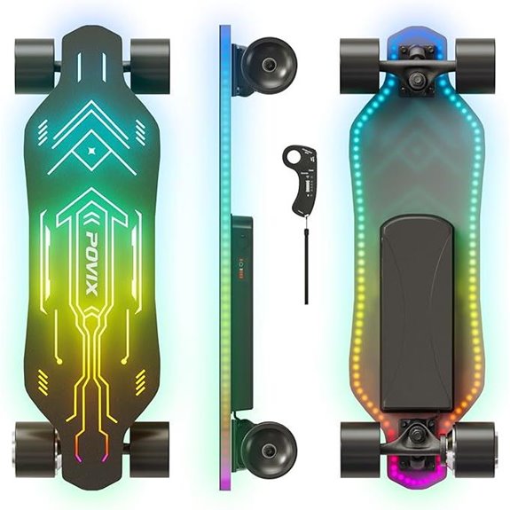 led lit 350w electric skateboard
