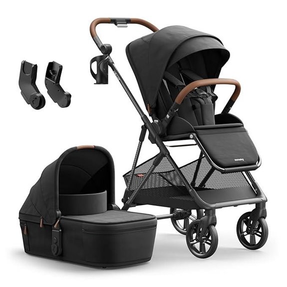MAMAZING Air Lux Baby Stroller with Bassinet and Cup Holder
