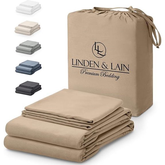 Linden & Lain Luxury Bamboo King Bed Sheet Set