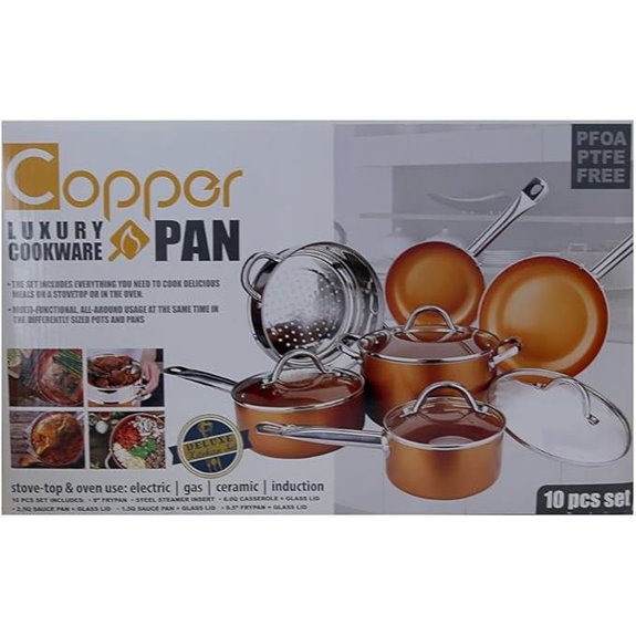 luxury copper non stick cookware