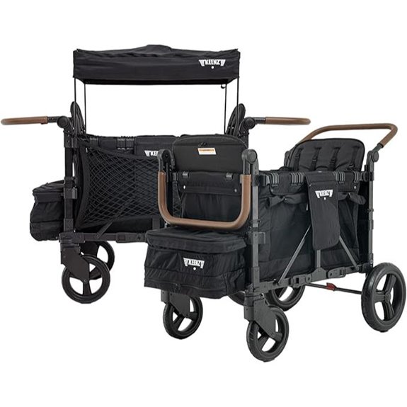 luxury foldable four passenger stroller