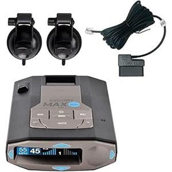 Escort MAX 360c Radar Detector with Extra Mount & OBDII Cord Bundle