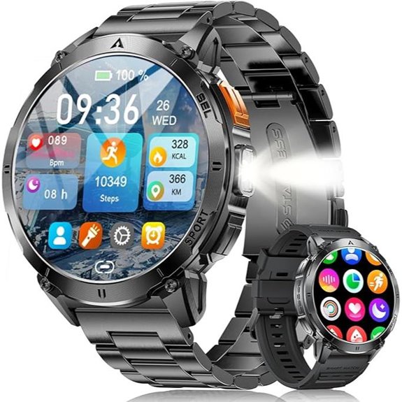 LIGE Men's Smart Watch with Fitness Tracker and AMOLED Screen