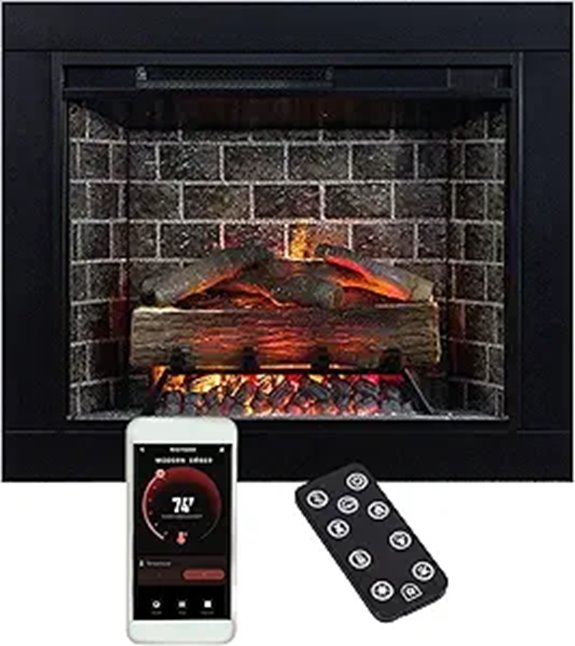 modern ember electric fireplace