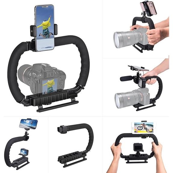 Camera Stabilizer Rig for DSLR Action Cameras Phones