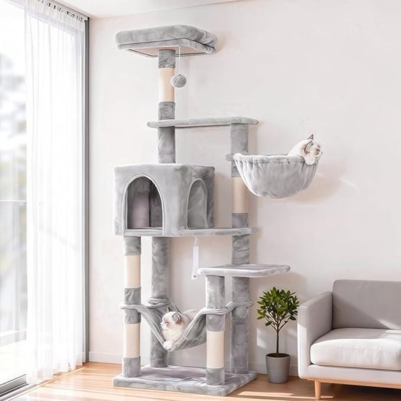 multi level cat tree hammock