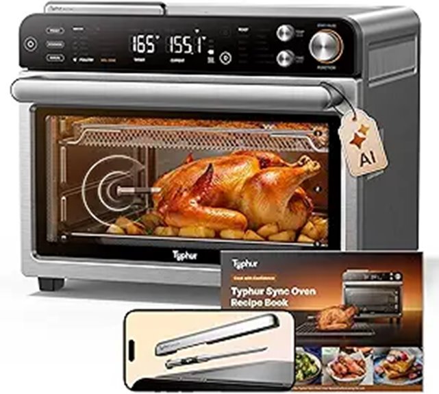 multifunctional oven with thermometer