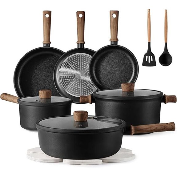 nonstick 16 piece cookware
