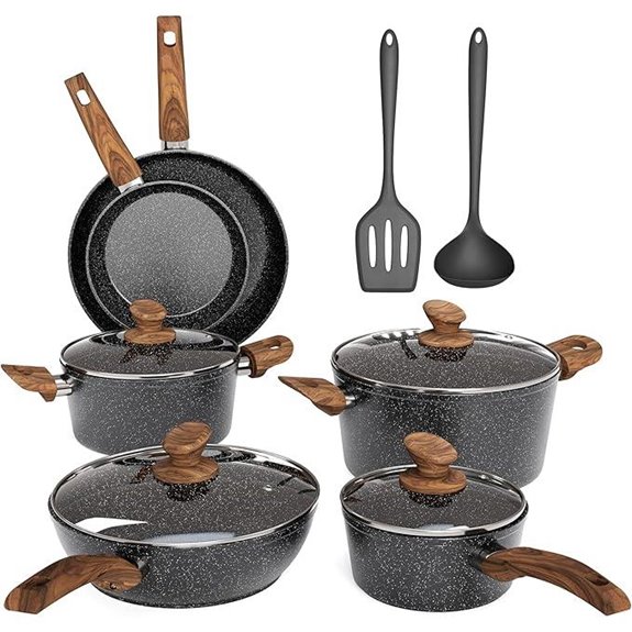 Maison Arts 12-Piece Nonstick Pots and Pans Set