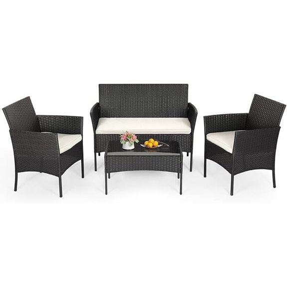 outdoor wicker patio set