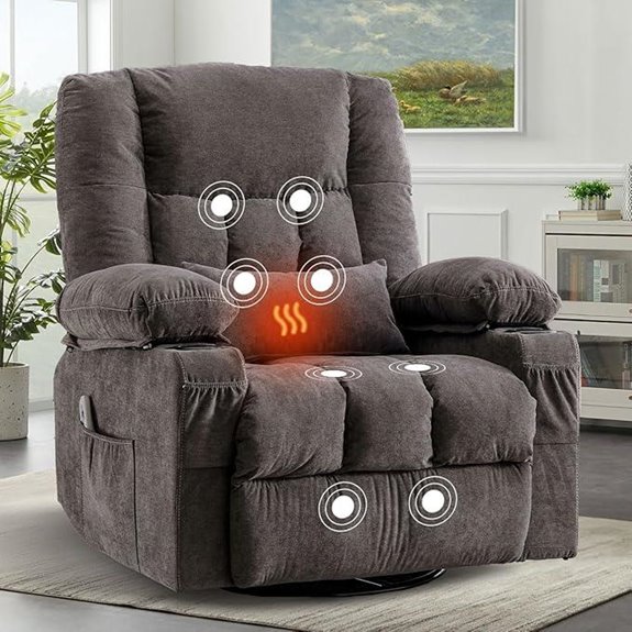 oversized massage heating recliner
