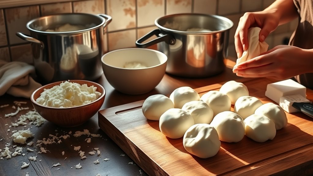 pasteurize curds texture aging