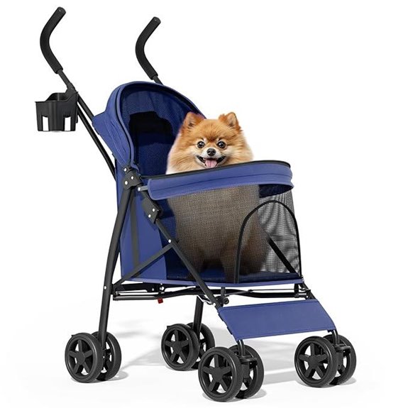 pet stroller with sun cover
