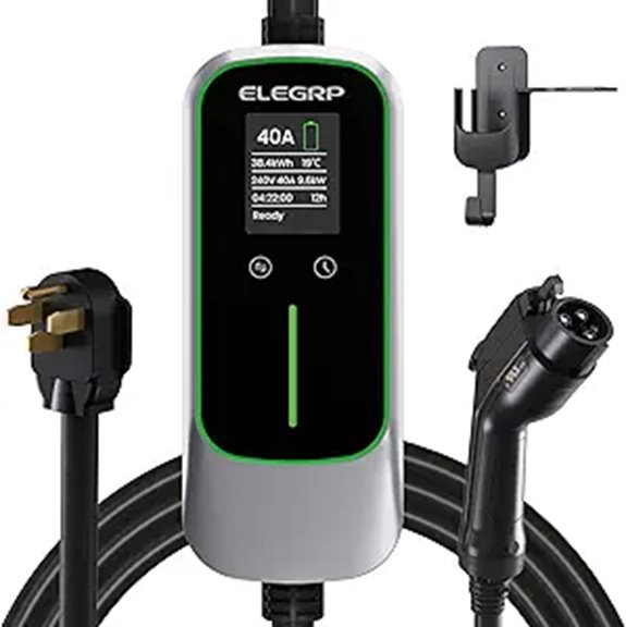 ELEGRP Level 2 EV Charger 40 Amp Portable & Home