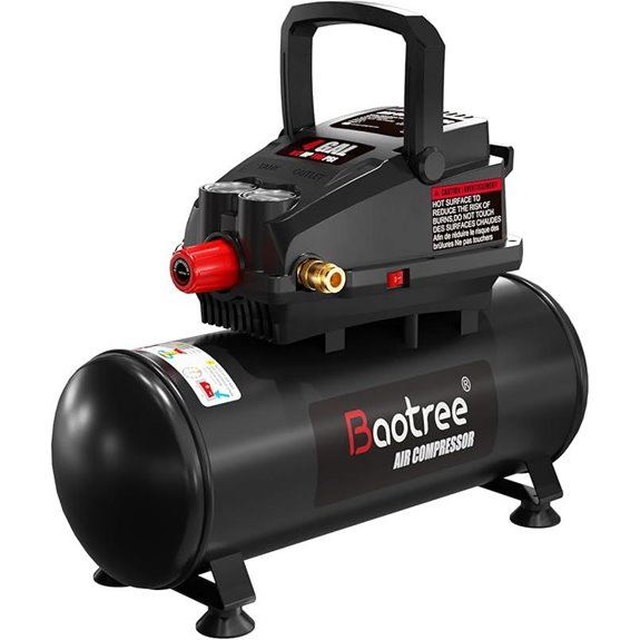 Portable Oil-Free Air Compressor 4 Gallon 110 PSI