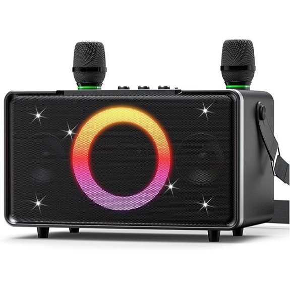GFEEN Portable Bluetooth Speaker with Lights and Bass