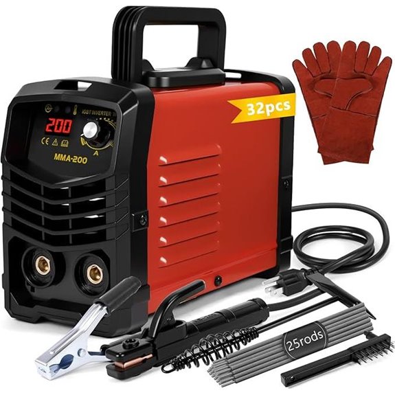 200A Portable Arc Welder Kit with Rods
