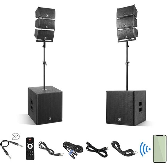 ACHEE 8000W Bluetooth DJ PA Speaker System Combo