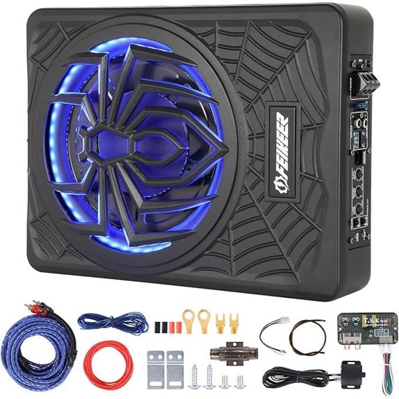 1200W 10 Car Subwoofer with LED Lighting & Amp
