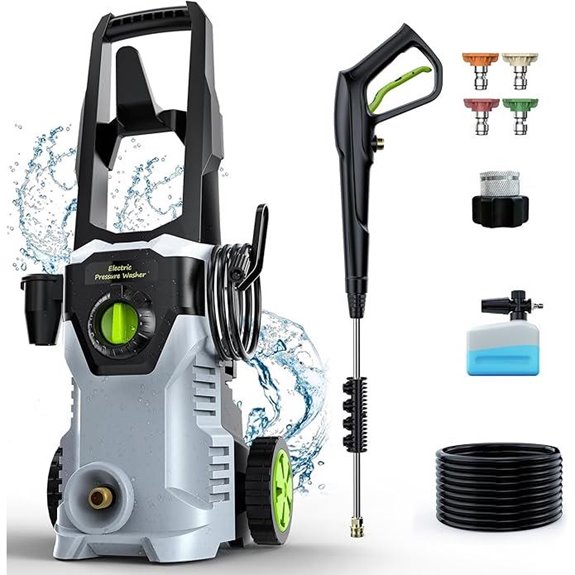 High Pressure Washer with Foam Cannon for Outdoor Cleaning