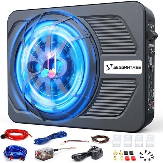 1000W Under-Seat Subwoofer with Amp and Ambient Light