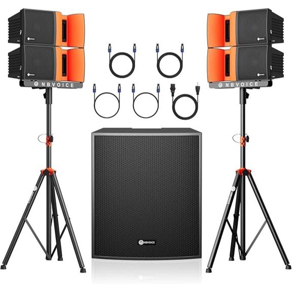 4000W Bluetooth PA Speaker System with Subwoofer