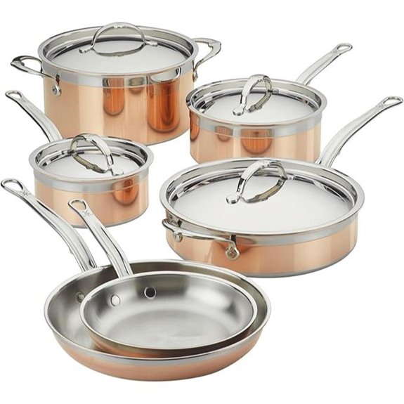 premium copper cookware set