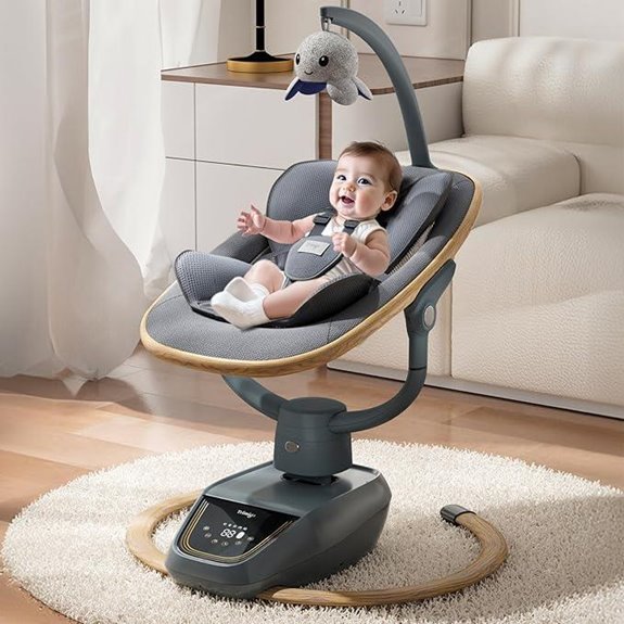 remote controlled baby swing