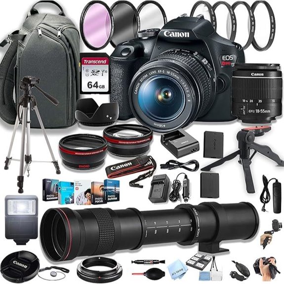 Canon EOS Rebel T7 DSLR Photo Bundle (Renewed)