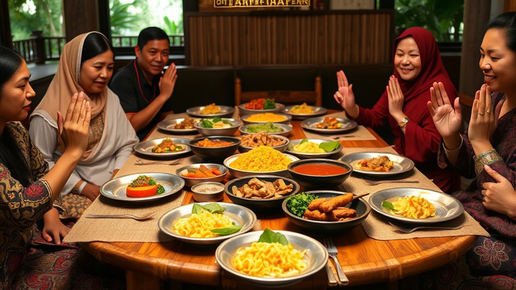 respectful communal dining customs