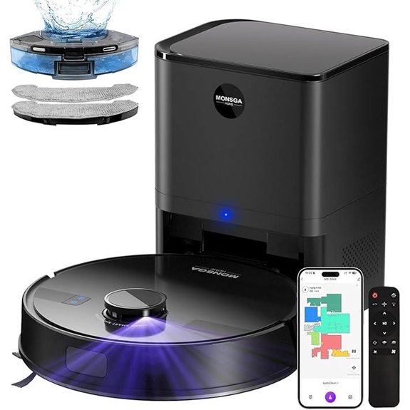 robot vacuum with self emptying station